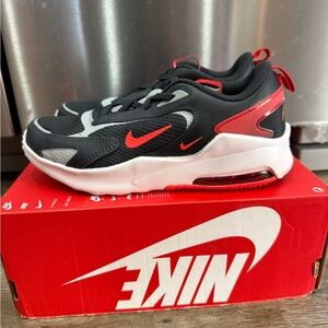 Pre-Owned Nike Air Max Bolt Grey, Crimson, and White size 3Y